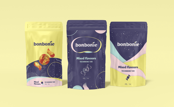 علبة حلويات Gummies packaging design