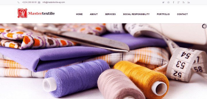 موقع خاص بشركة Master Textile