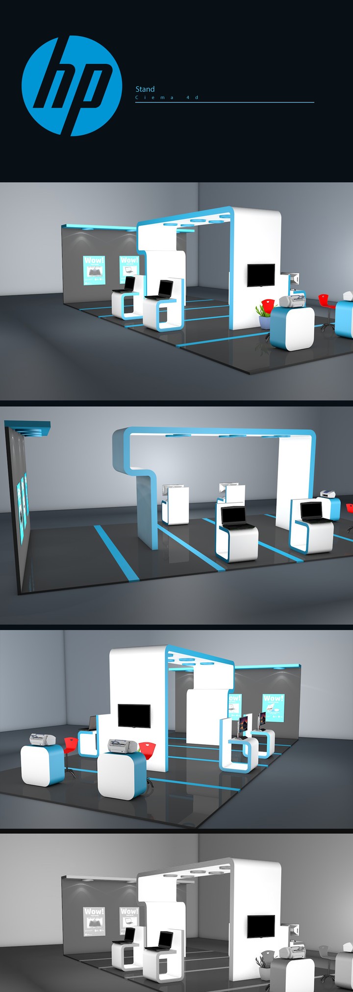 Cinema 4d Designs/ booth design