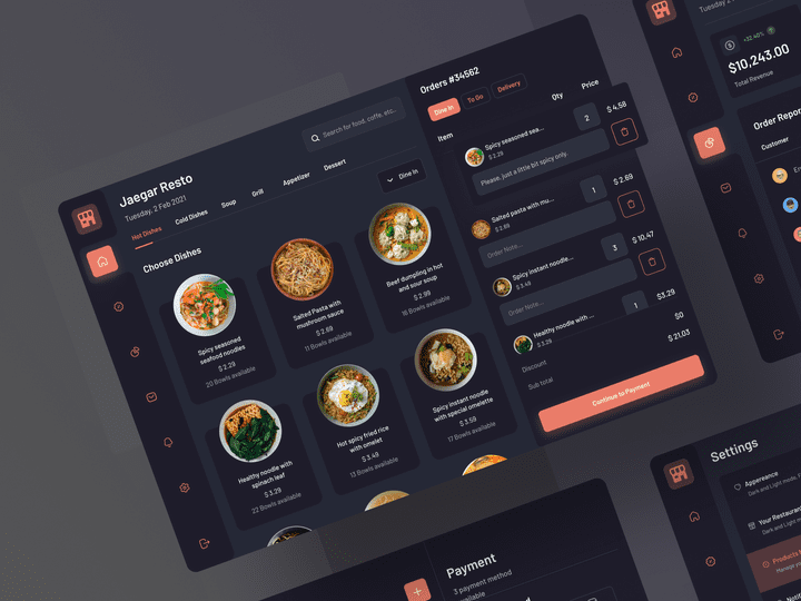 Food Ordering Dashboard