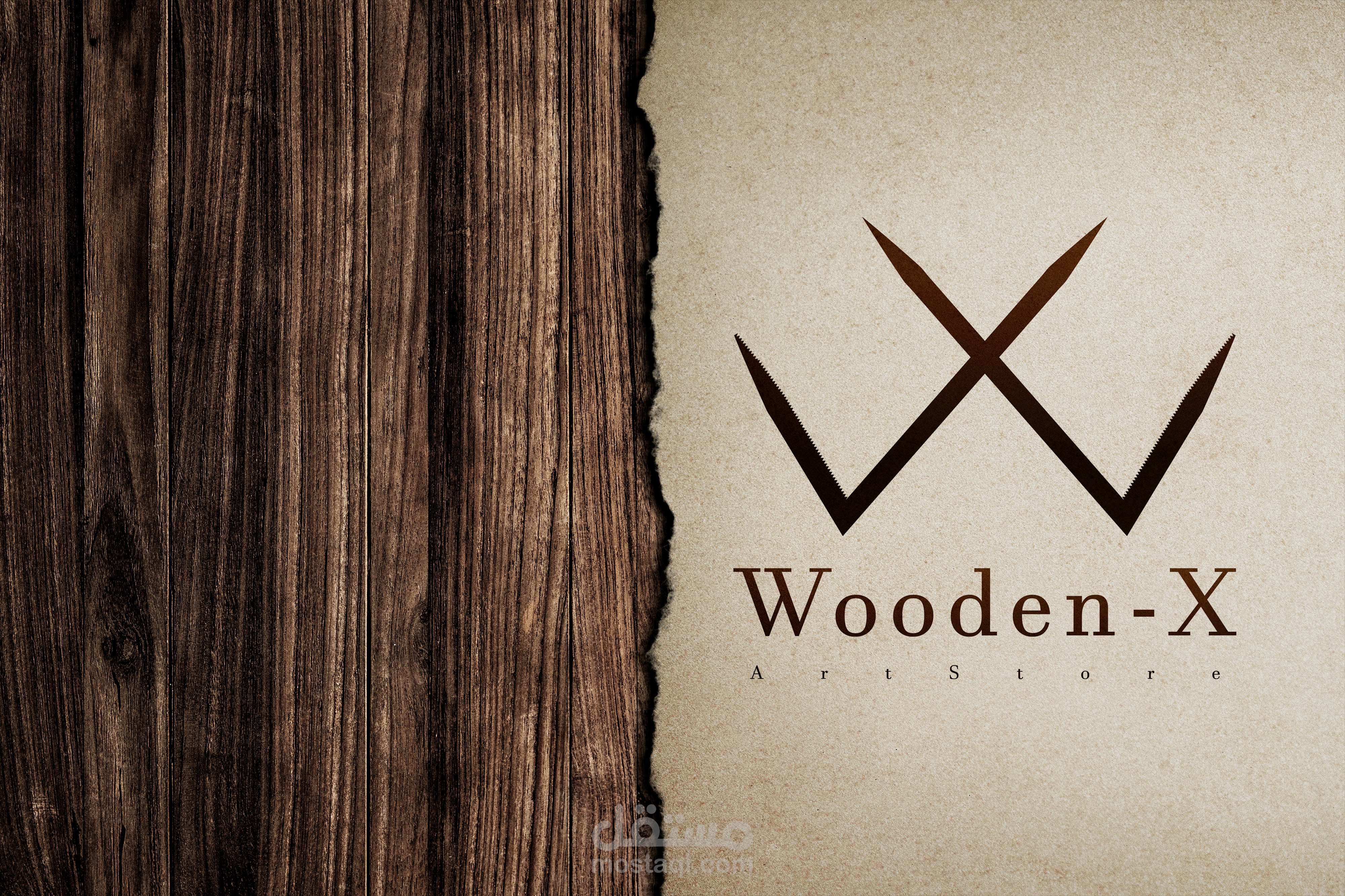 تصميم شعار Wooden-X