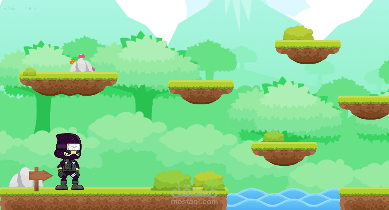 أول لعبة يونتي قمت بتطويرها unity 2d game