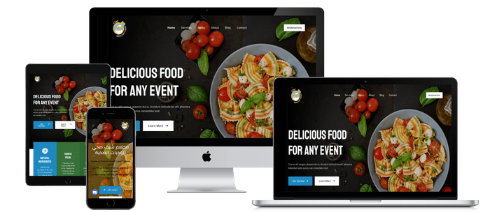 Portfolio website for a healthy Food Restaurant in Saudi Arabia