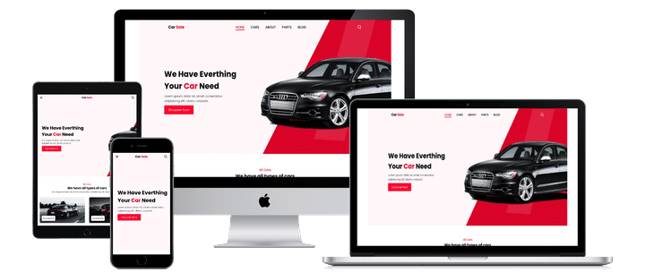 Car Sale Parts Landing page using html CSS JavaScript