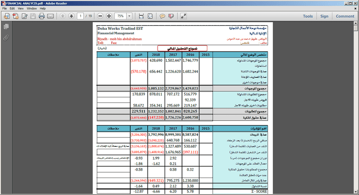 تحليل نٌظم وإعادة هيكلة حسابات