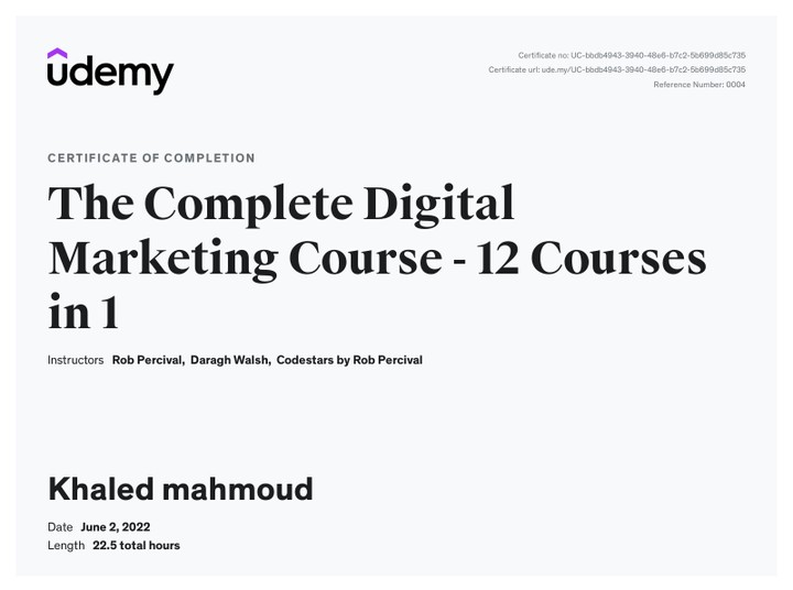 كورس من udemy في التسويق الالكتروني