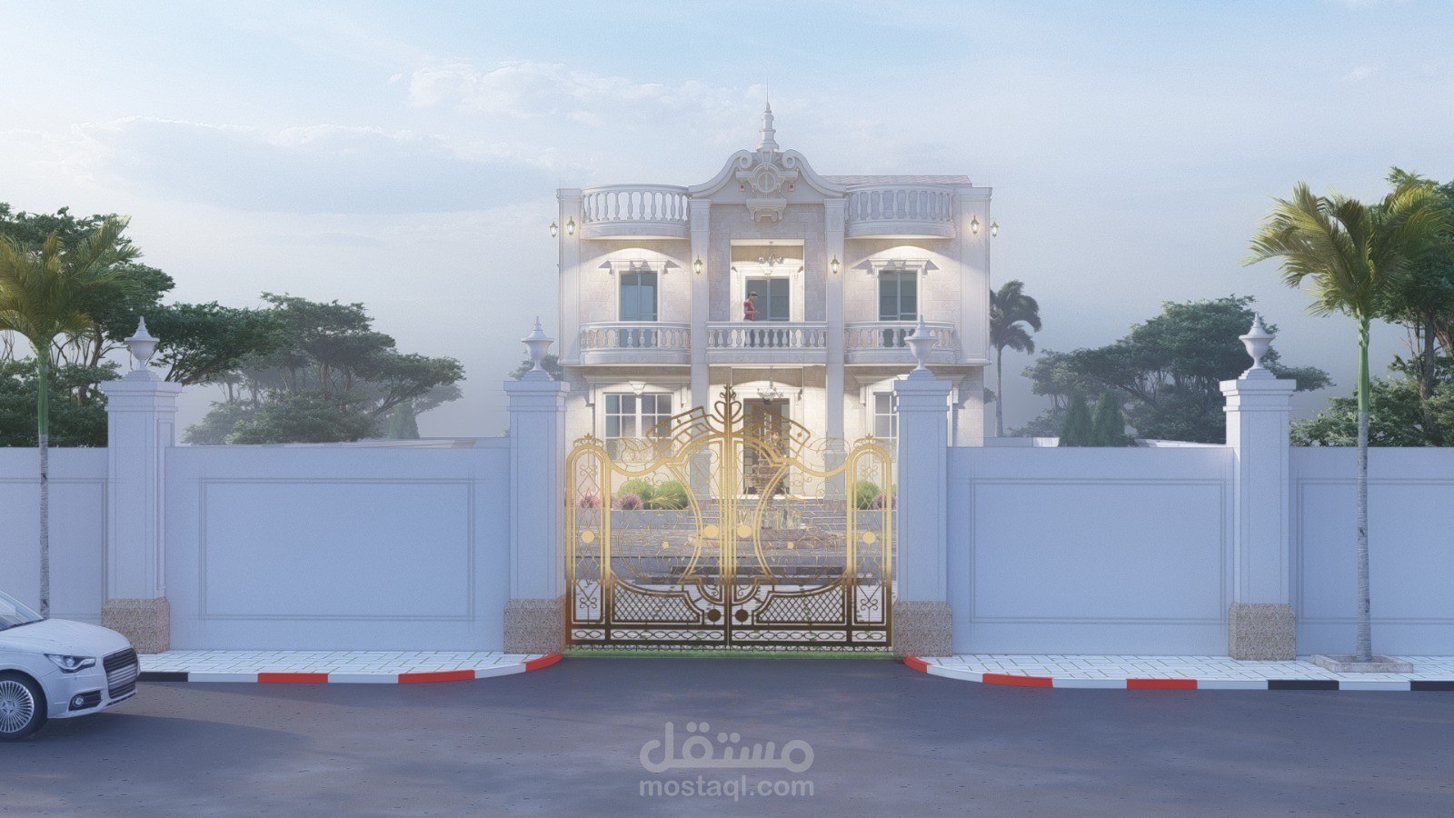 تصميم واجهات معمارية لفيلا سكنية