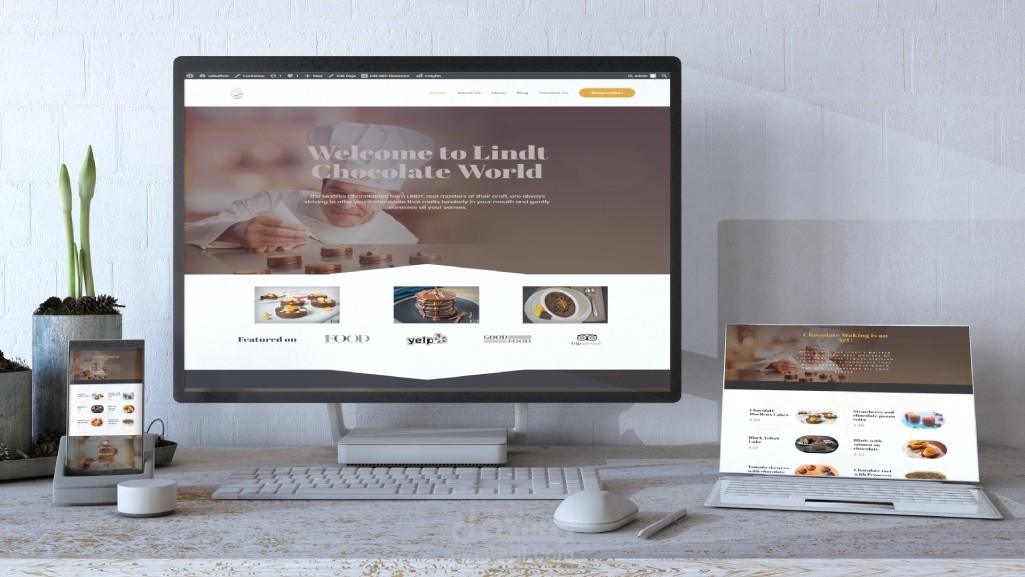 اعادة تصميم موقع Lindt Chocolate World ووردبريس