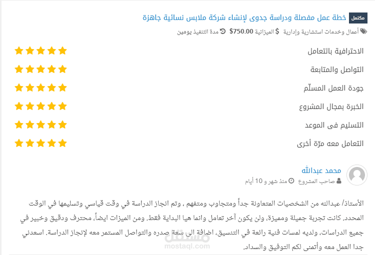 خطة عمل إحترافية