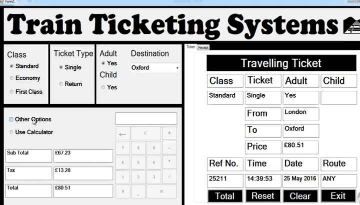 تصميم نظام حجز تذاكر القطارات.