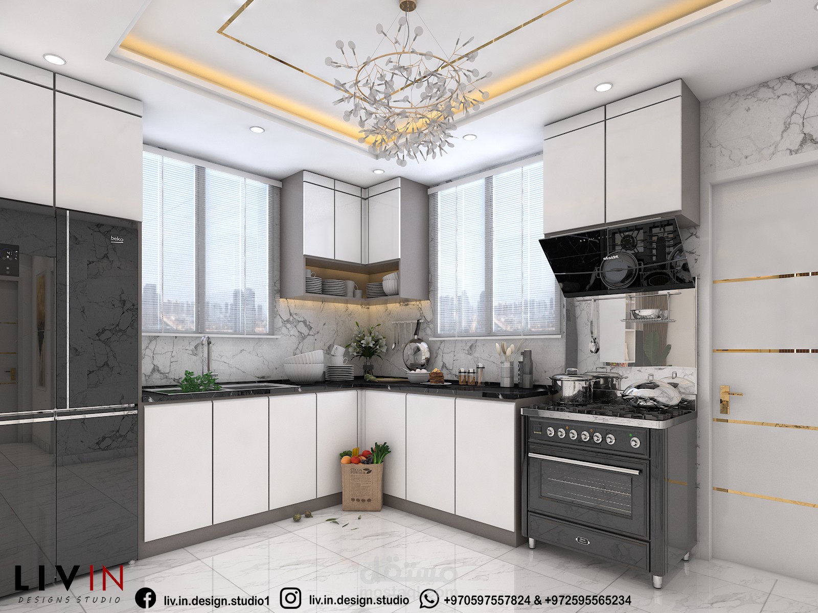 تصميم داخلي - مودرن - مطبخ 3d max