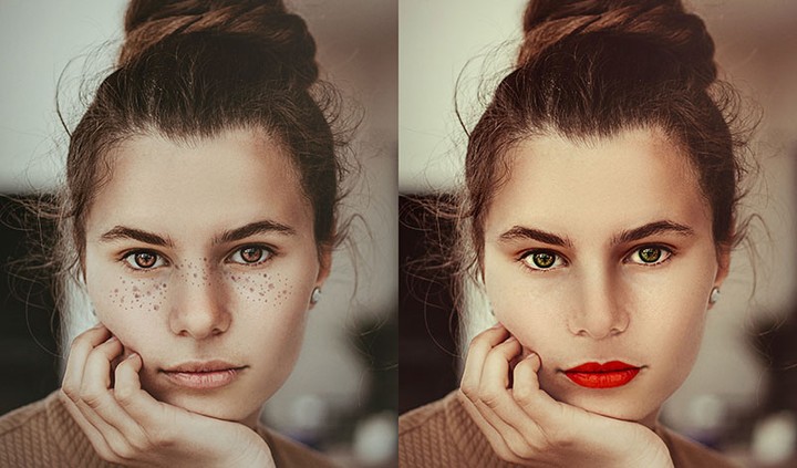 Photo retouching / Frequency separation