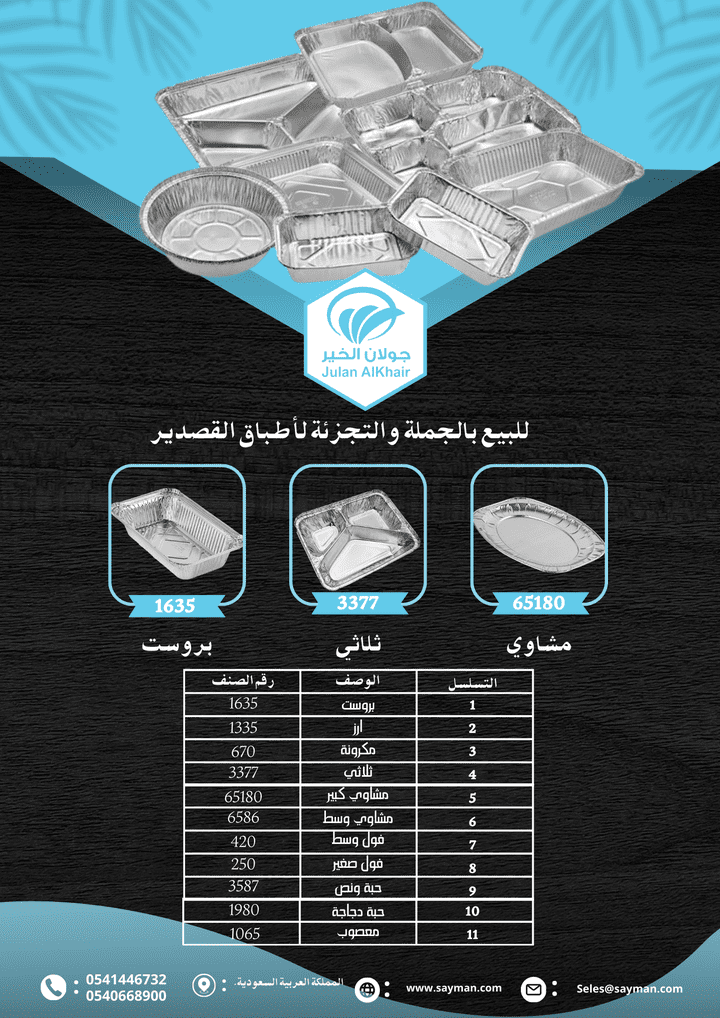 بوست اعلاني A4 لبيع بالجملة والتجزئة اطباق القصدير