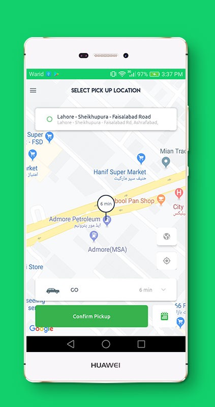 تطبيق موبايل مثل Uber & Careem