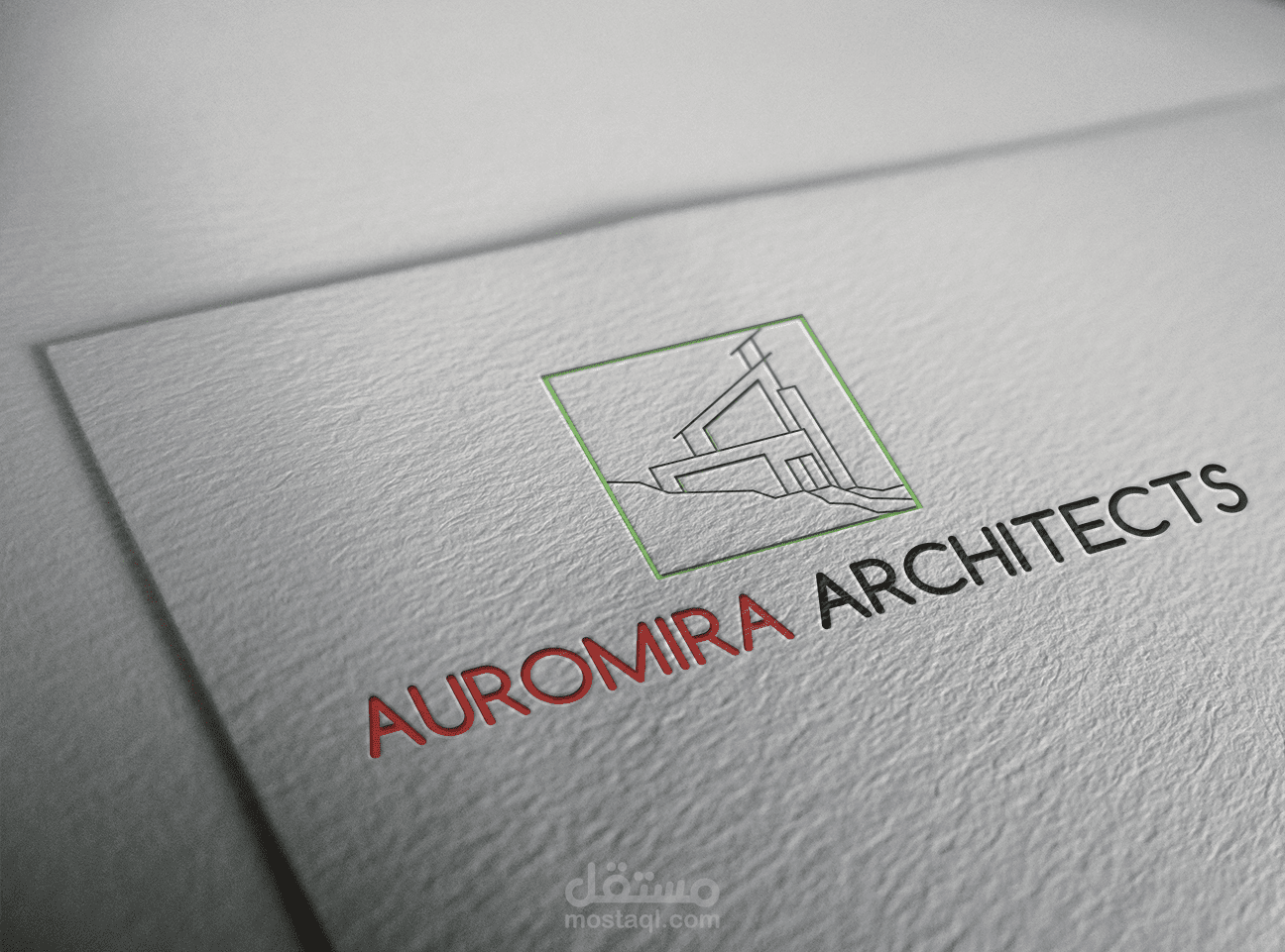 تصميم شعار وكرت عمل لمكتب AUROMIRA ARCHITECTS