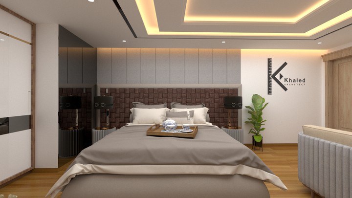 غرفة نوم ماستر بملحقاتها بسلطنة عمان