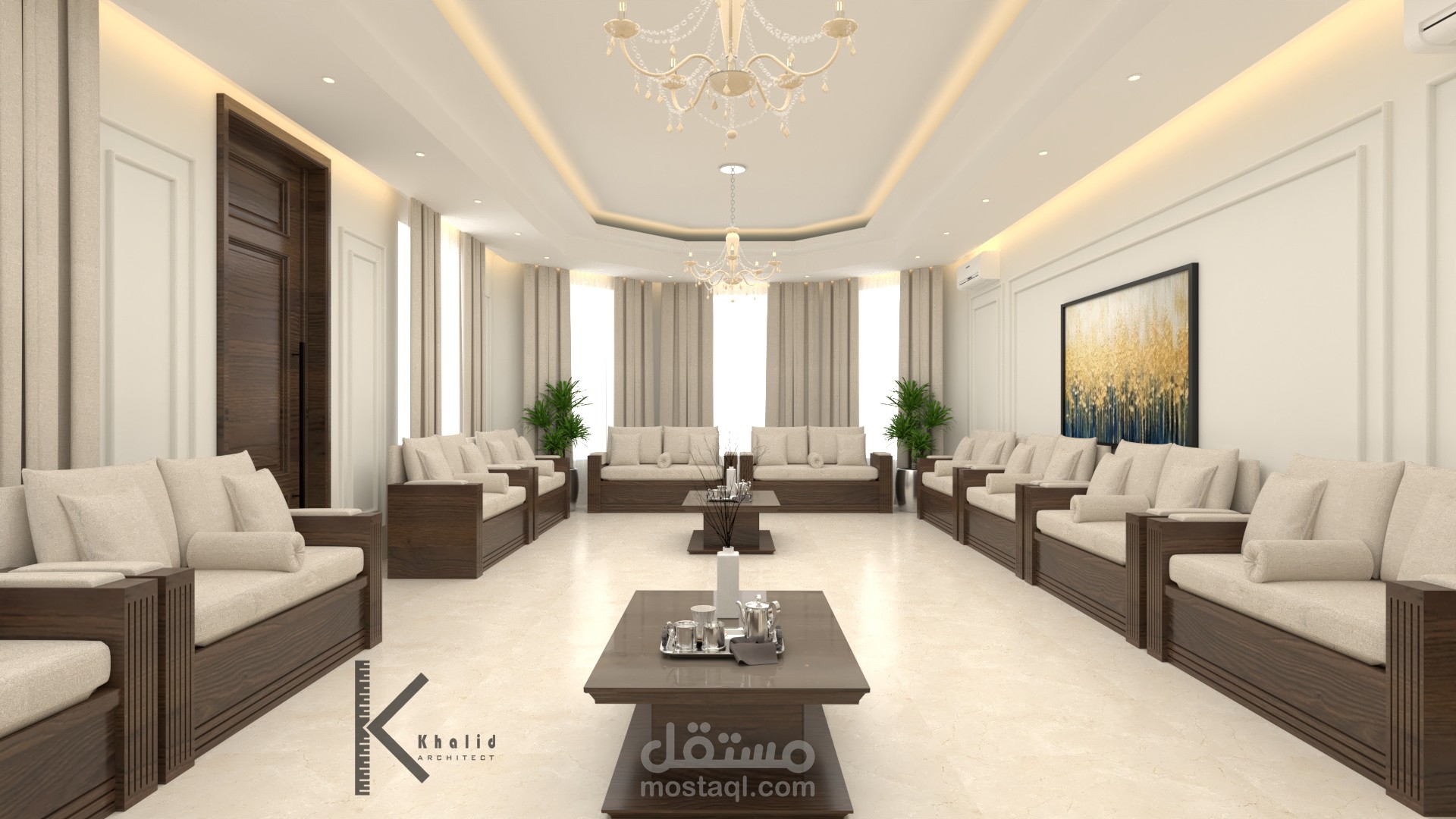 تصميم داخلي فيلا بالدوحه