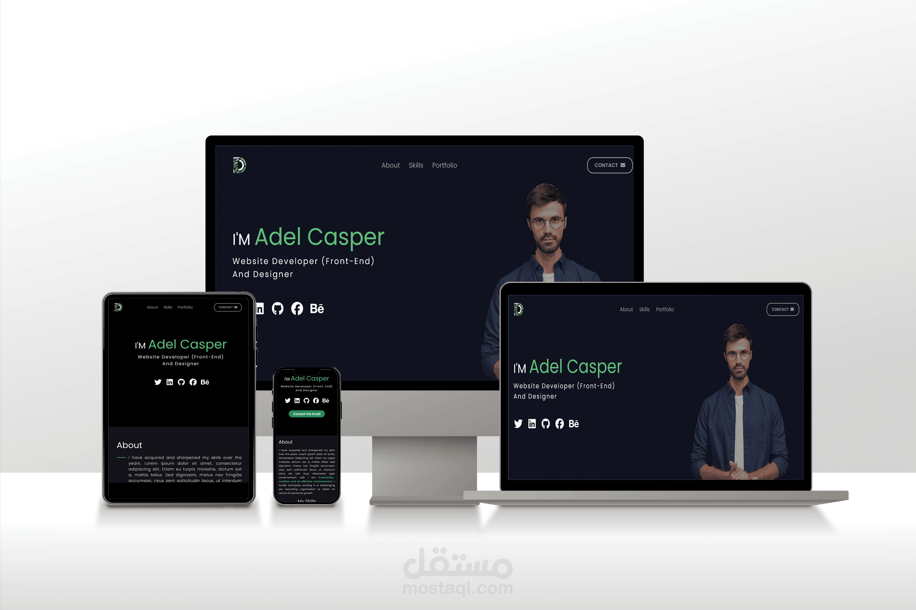 Personal Portfolio Website (Responsive) - HTML5 Template