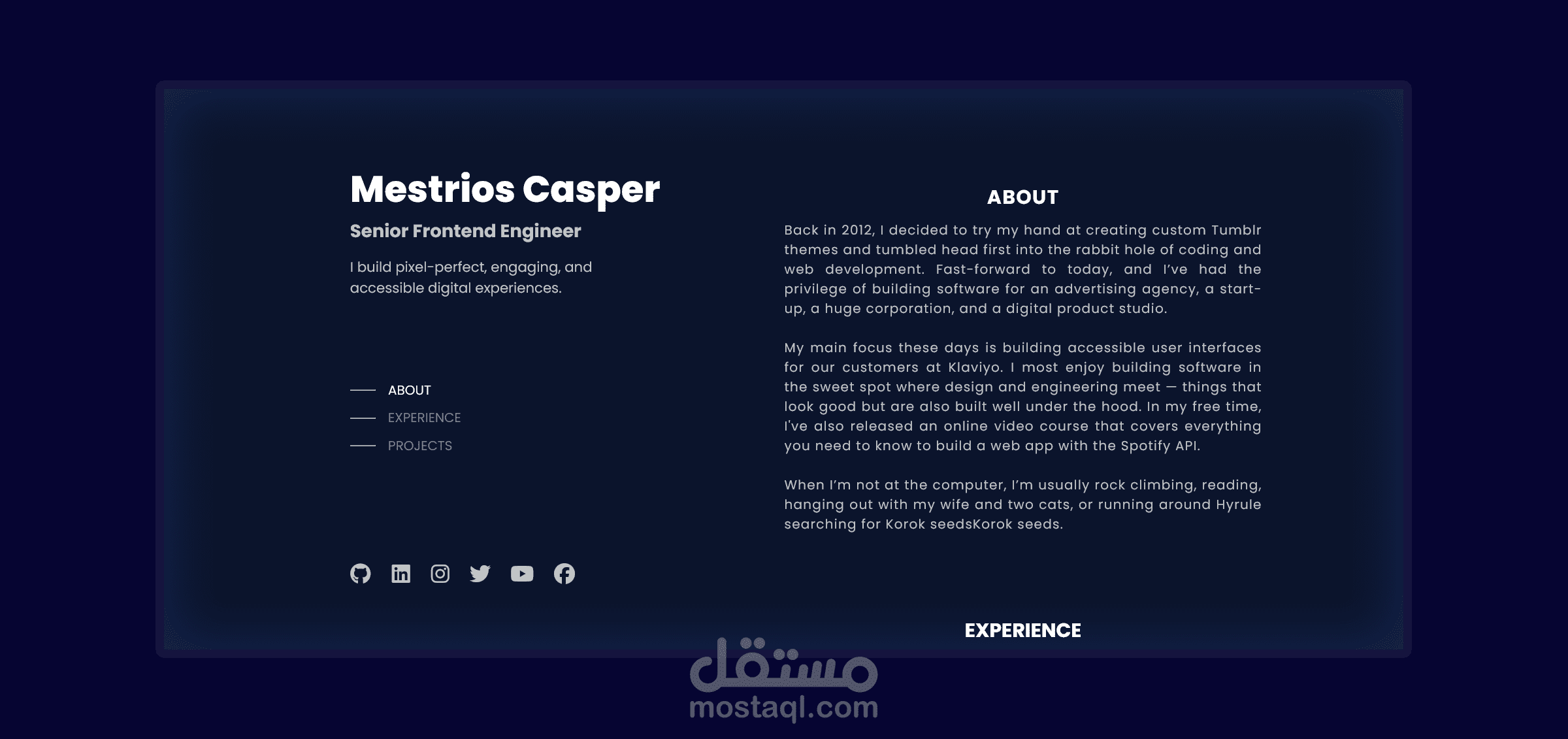 Creative Portfolio Website (Responsive) - HTML 5 Template