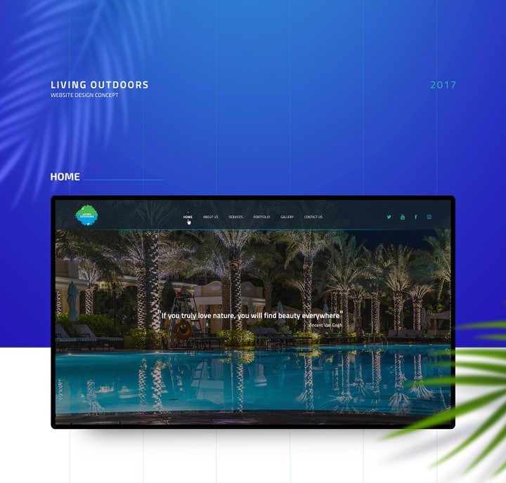 Living Outdoors Website Design Concept