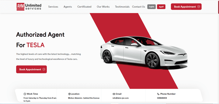 AHM Tesla Landing Page