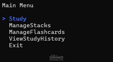 تطبيق بطاقات تعليمية (Flashcards)