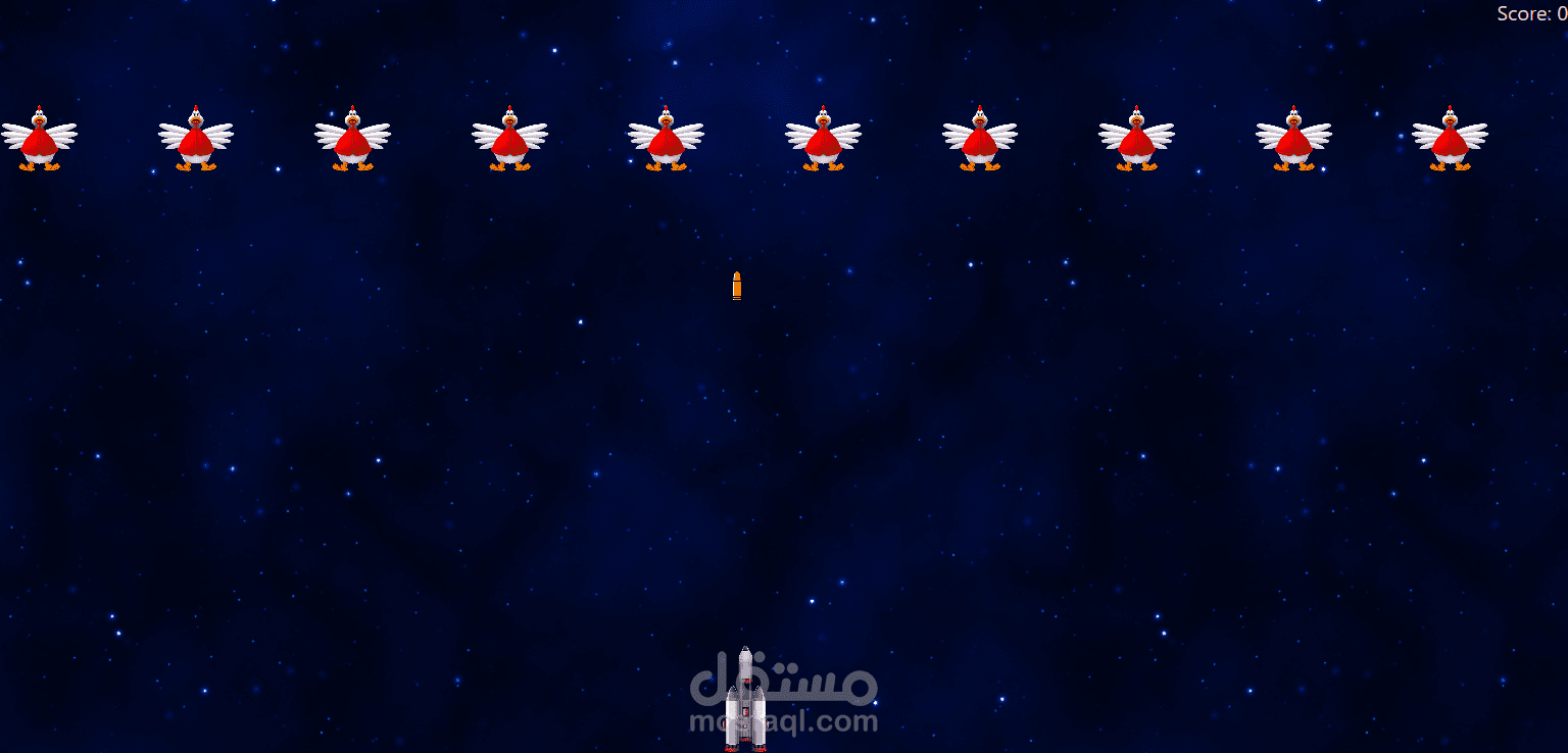Chicken Invader Game Website | مستقل