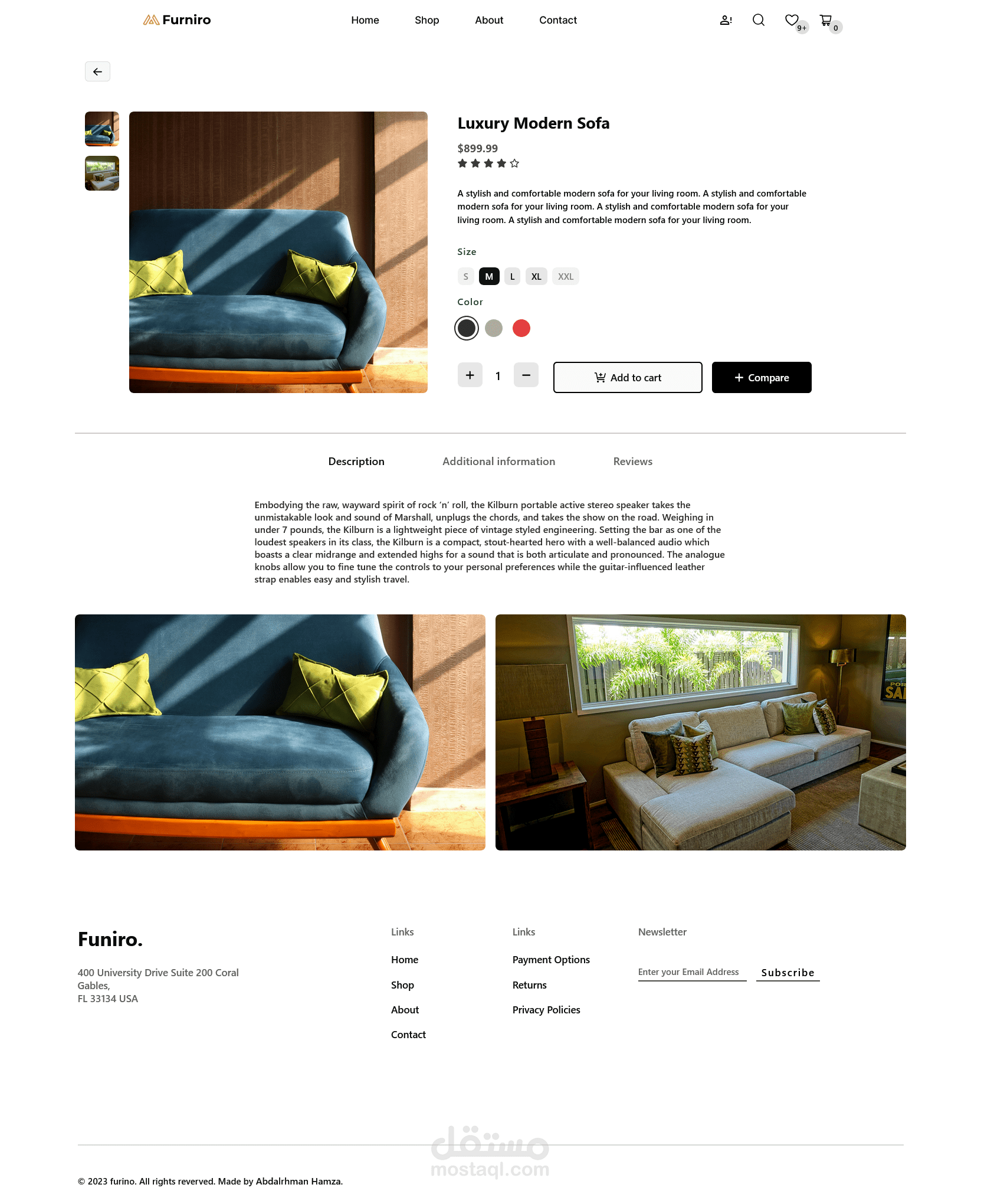 Single page E-commerce website using Vanilla JavaScript