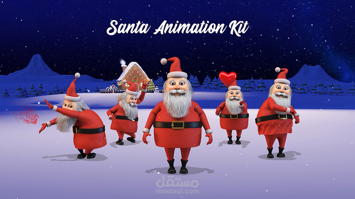 Happy Christmas v2 Santa Animation-Kit