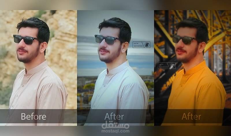 تعديل على صورة شخص photo editing