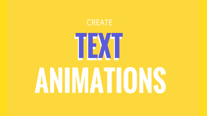 video text animation