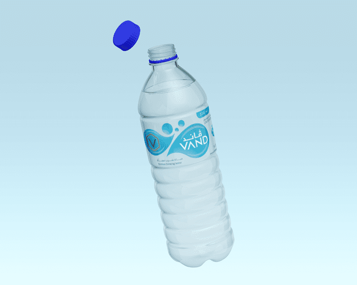 ستيكر زجاجة مياه
