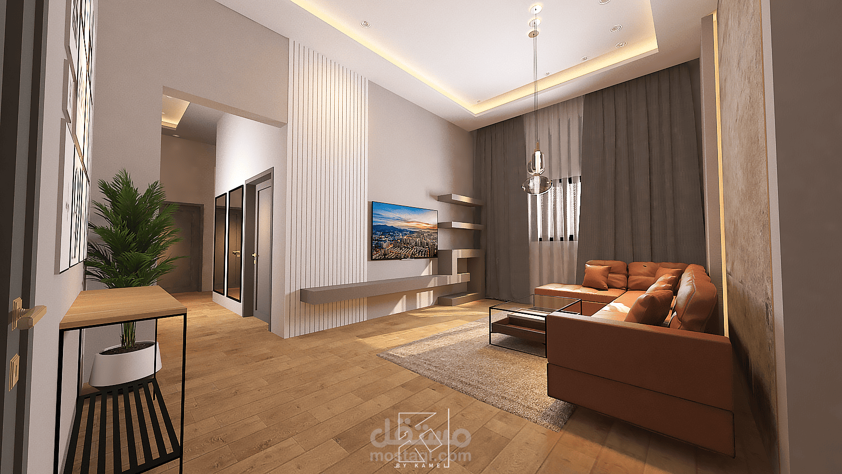 تصميم مجلس عائلي - Living room interior design | مستقل