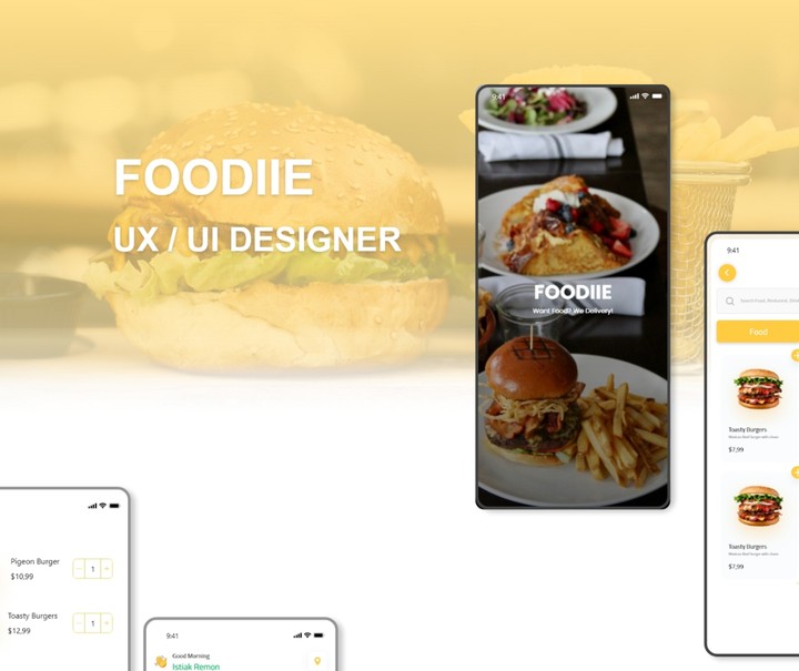 تصميم تطبيق Foodiie App
