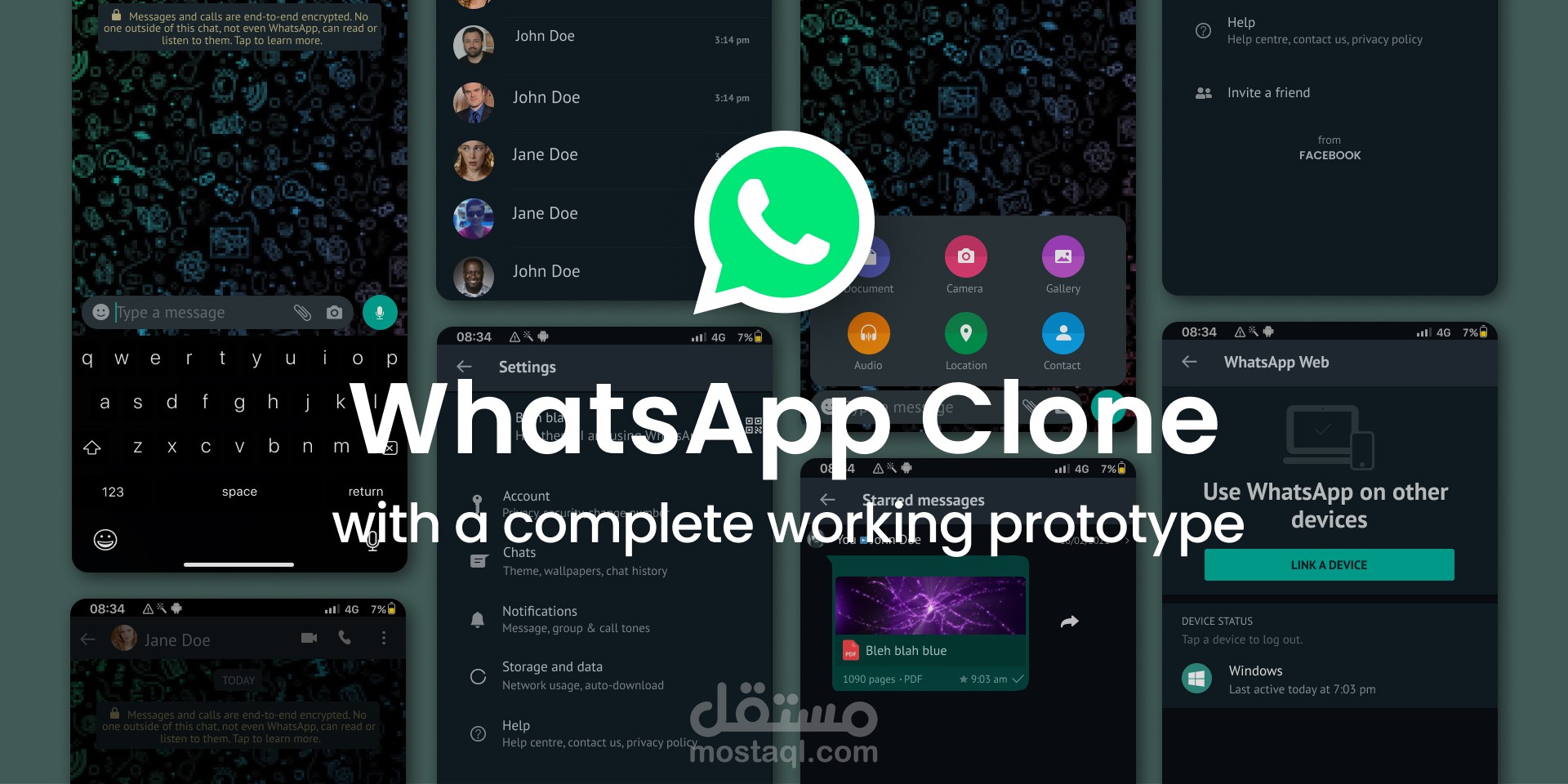 برمجة WhatsApp Clone UI