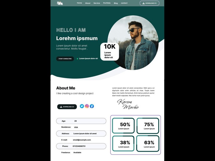 Portfolio website template