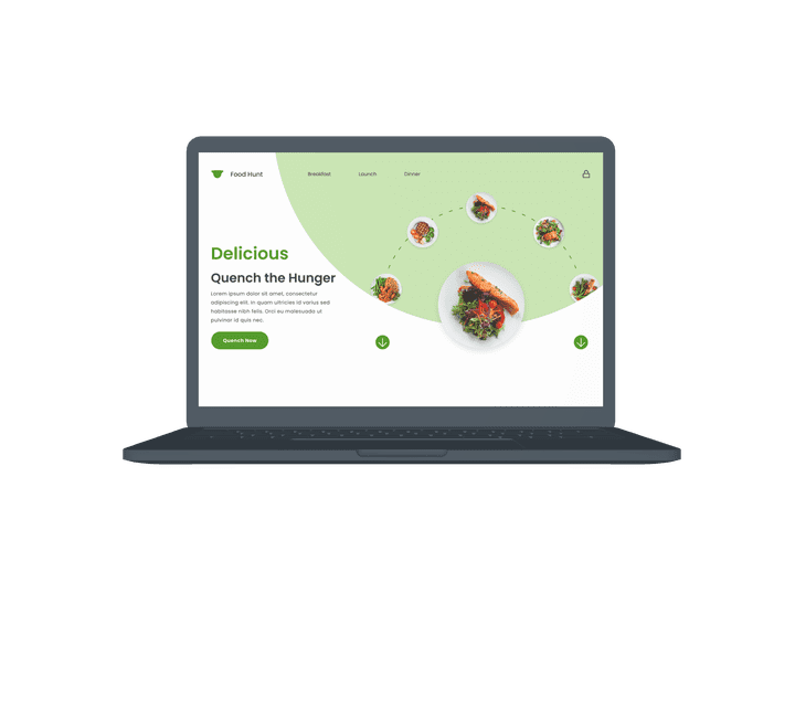 Food landing page