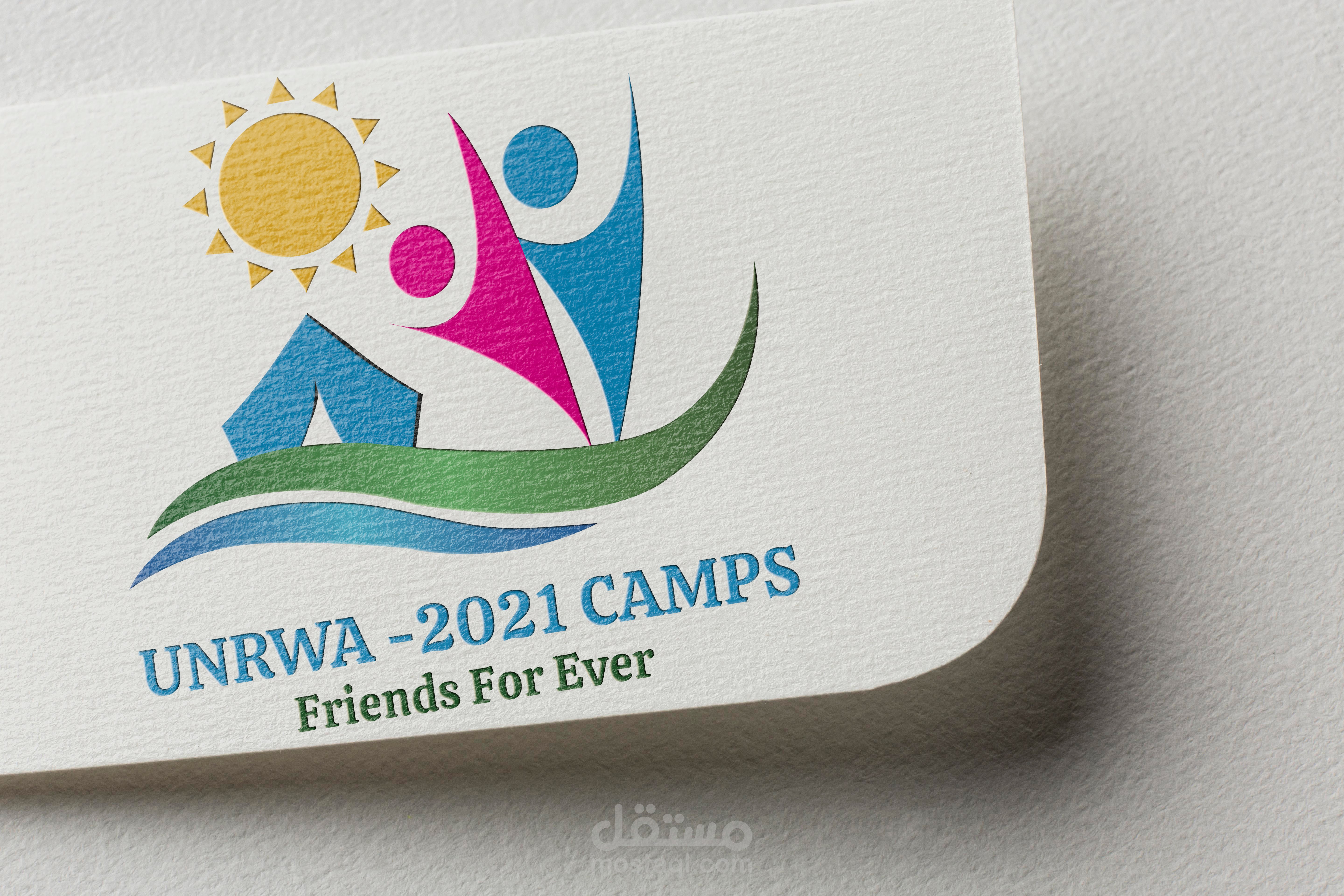 شعار للمخيم الصيفي Unrwa-2021 CAMPS (Friends For Ever)