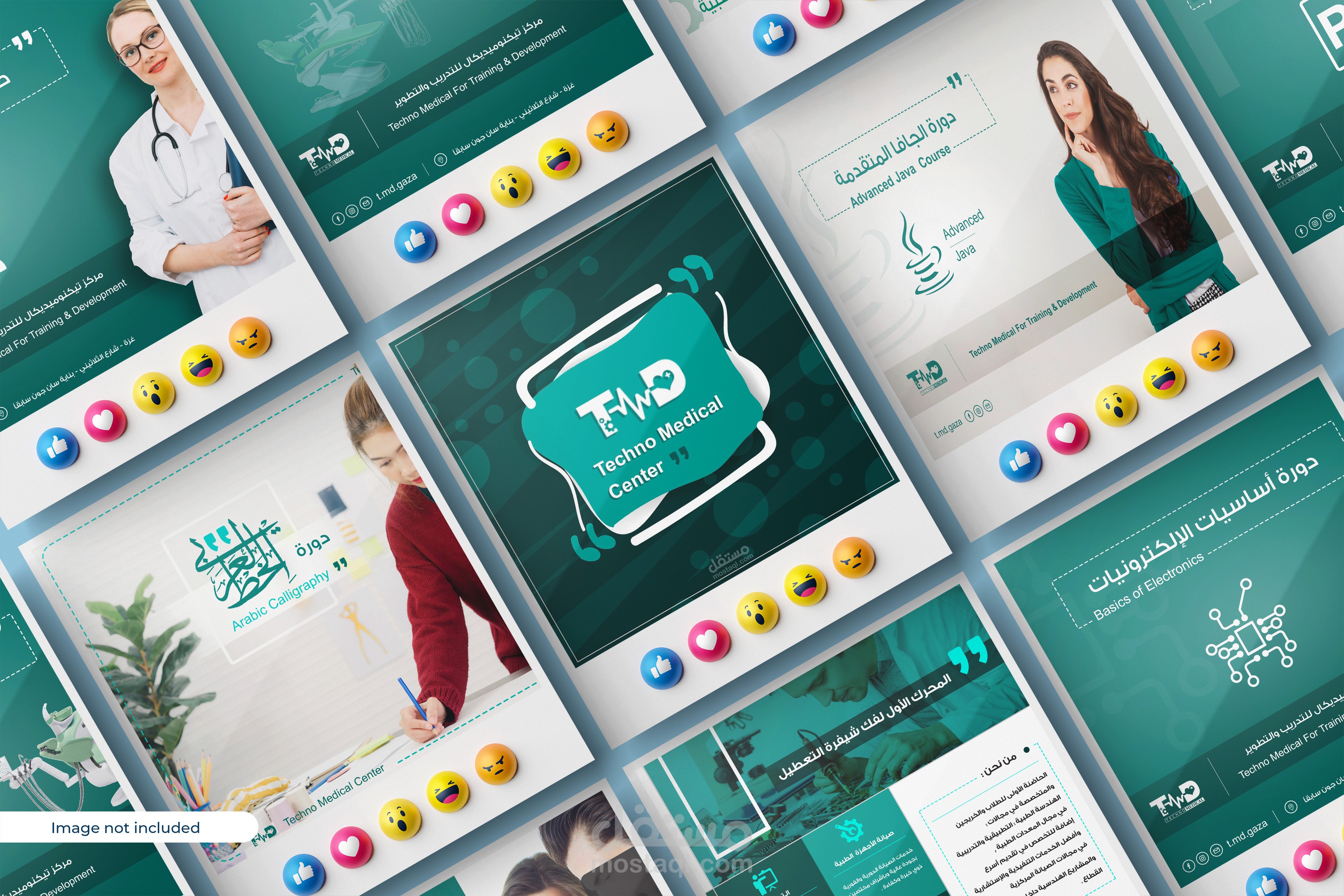 تصاميم بوسترات خاصة بالانستغرام Social media designs for Technomedical Center