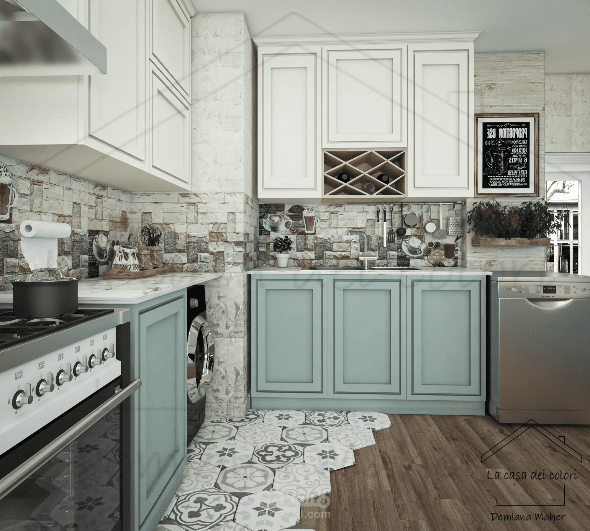تصميم مطبخ علي الطراز  الأمريكي