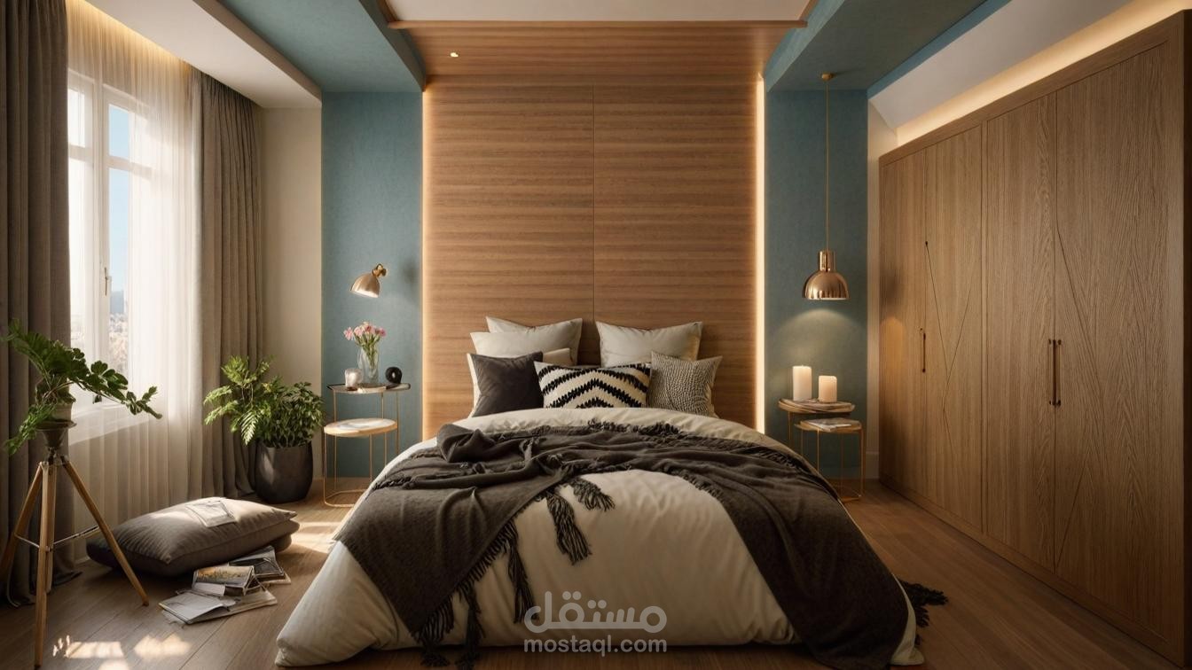 غرفة نوم معاصرة