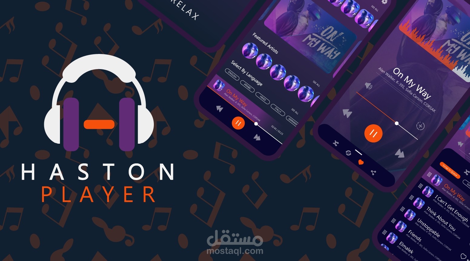 تصميم تطبيق Haston Player