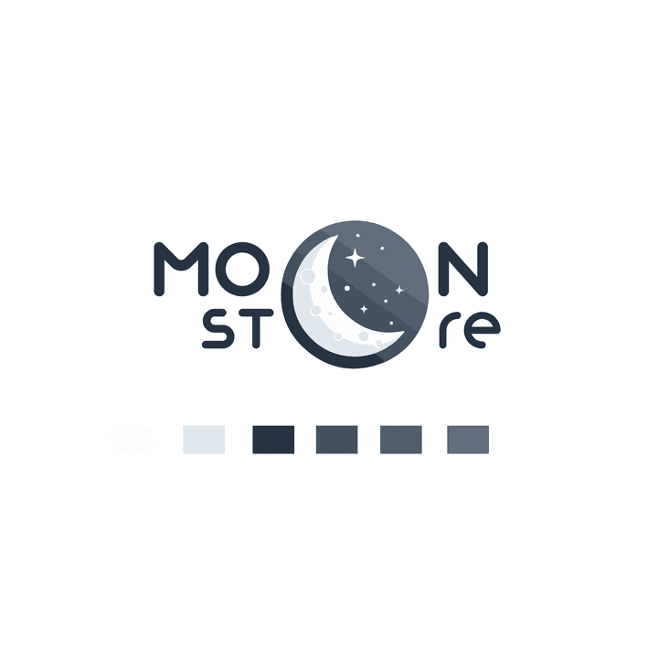 تصميم شعار شركة "Moon Store"