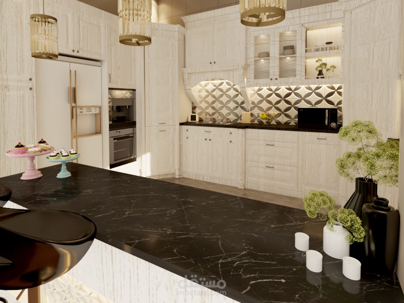 White wood kitchen