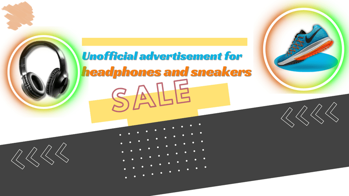 An advertisement for headphones and sports shoes (unofficial) فيديو إعلانى غير رسمى لمنتجين سماعة رأس وحذاء رياضى