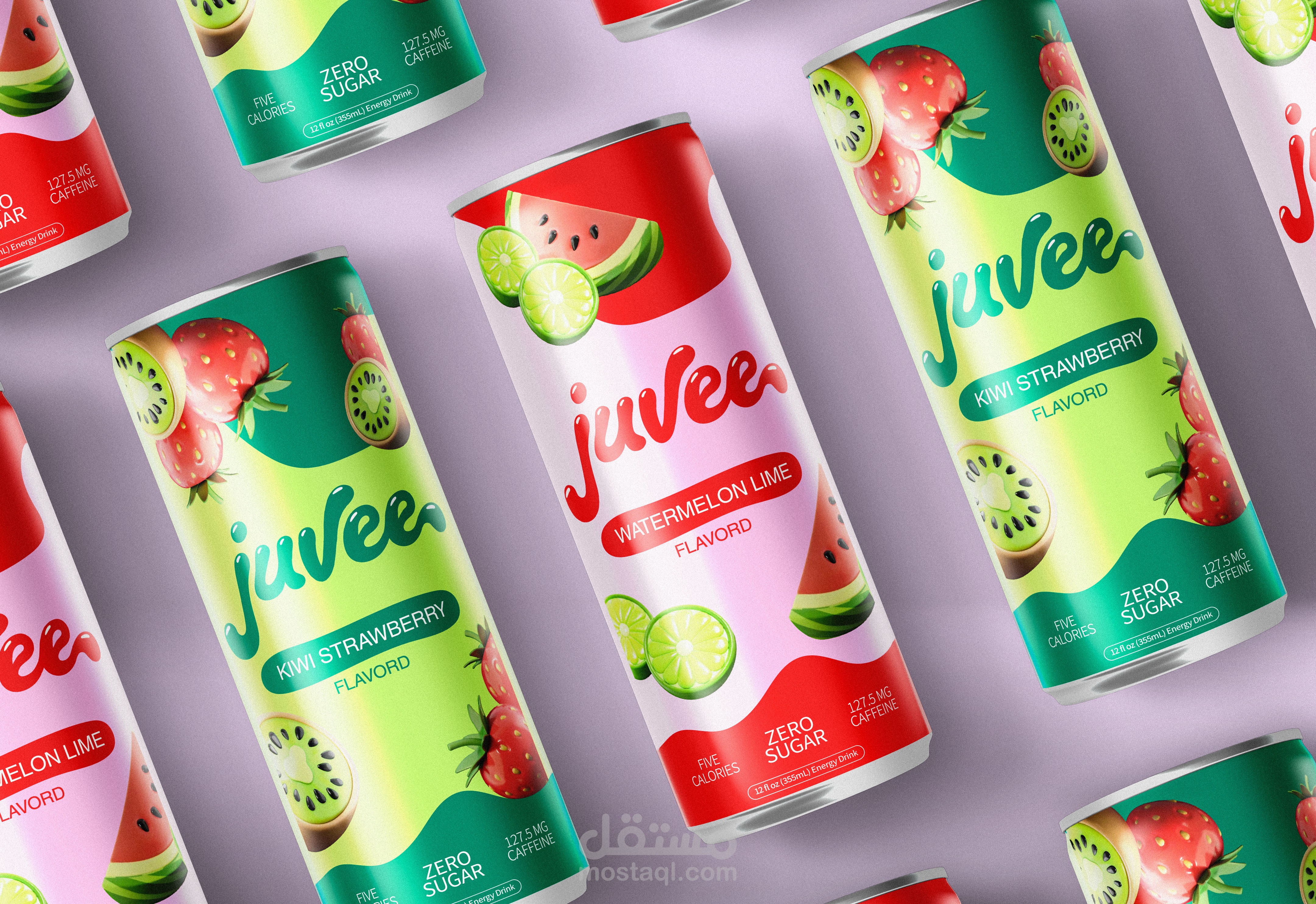 تصميم عبوة وبوسترات لمشروب طاقة - Juvee Energy Drink Package design