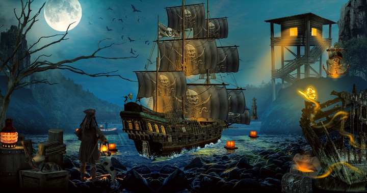 The pirate ship design