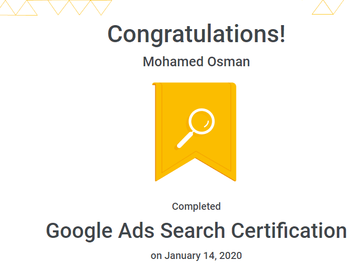 Google search certification