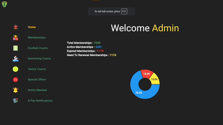 Ashgar Club Admin Dashboard