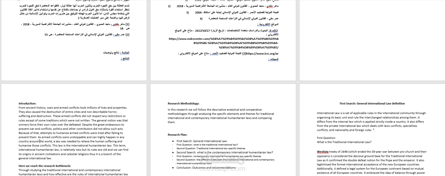 ترجمة مقال حقوقي من اللغة العربية الى الانكليزية